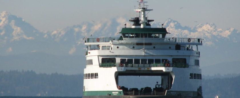 Washington State Ferry going to Bainbridge Island