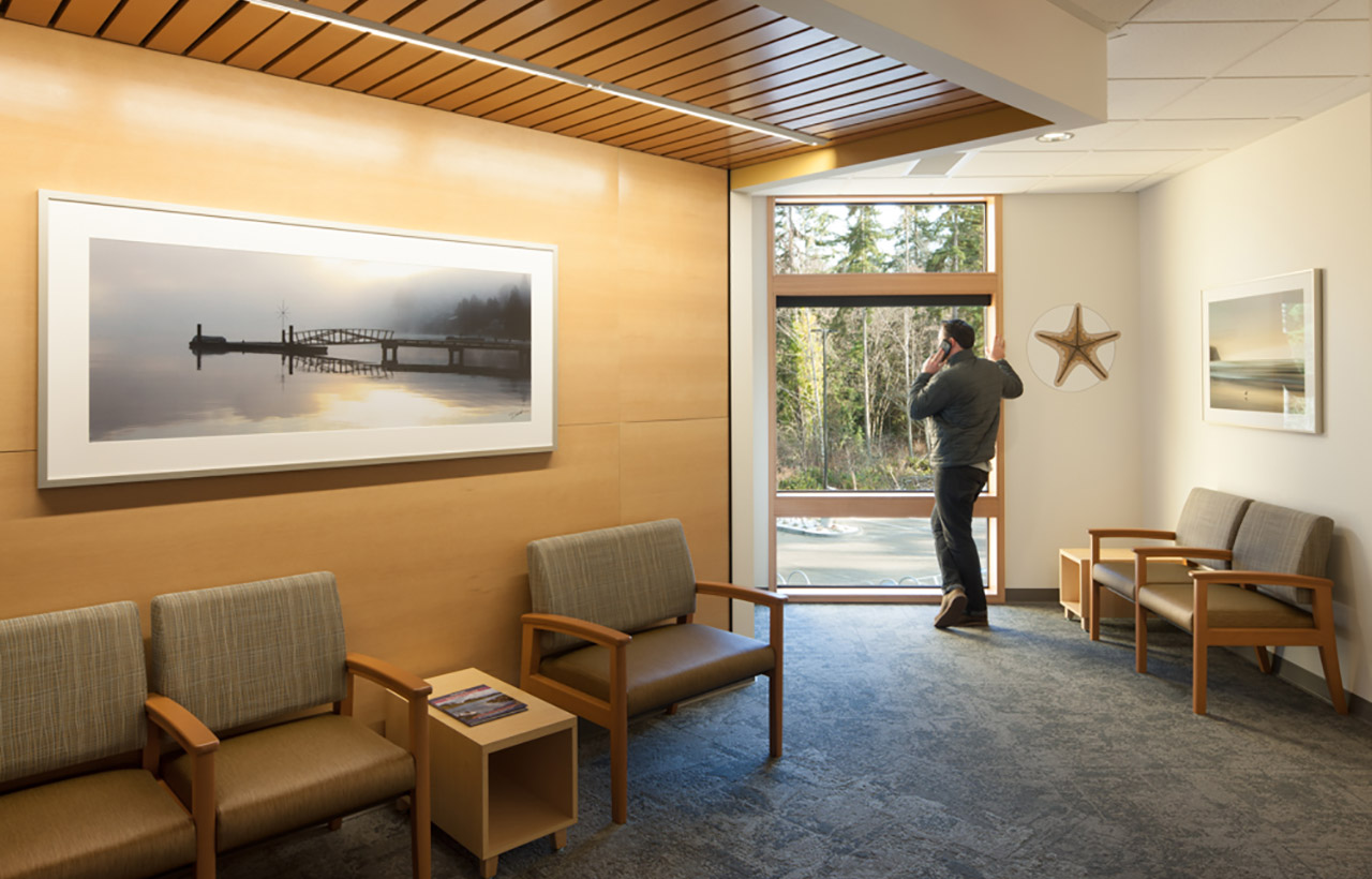 Harrison Urgent Care Facility, Interior. Civic architecture by sustainable Seattle architecture firm.